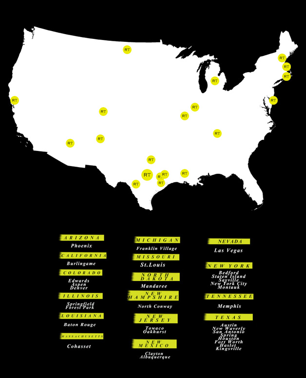 Map of locations stocking Rare Trends fashion